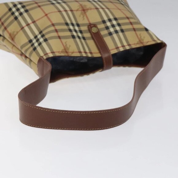 BURBERRY Nova Check Shoulder Bag PVC Beige Auth 1 - Picture 7 of 16